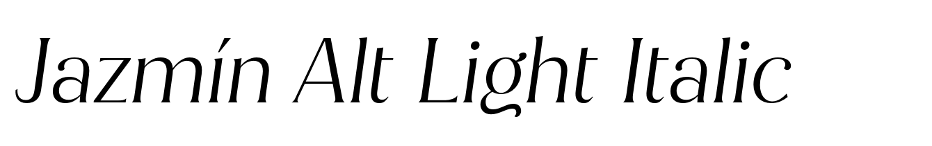 Jazmín Alt Light Italic